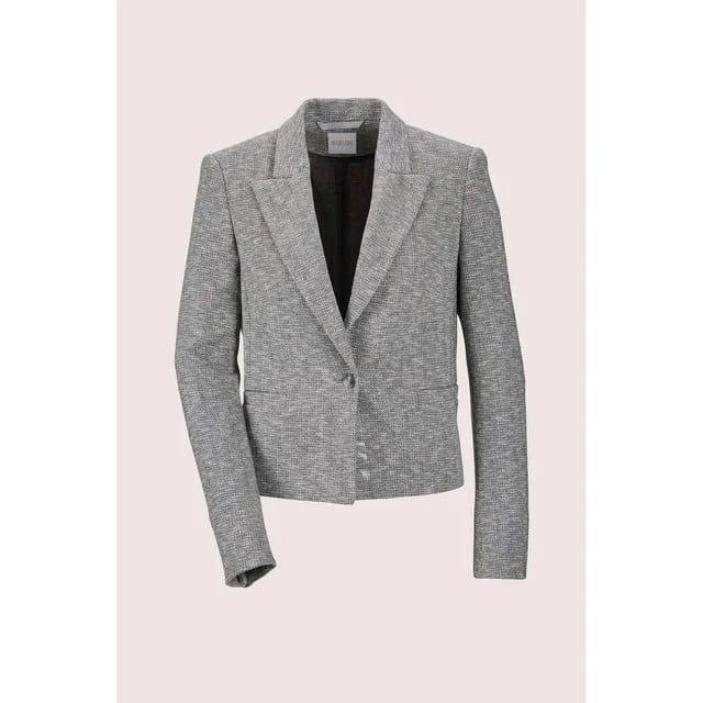Madeleine Boxy-Blazer, grau / wollweiß