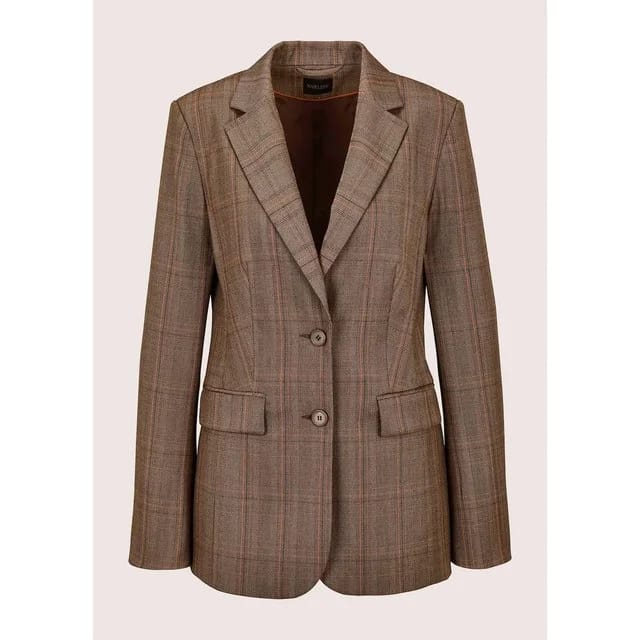 Madeleine Karo-Blazer, tabakbraun / marsala