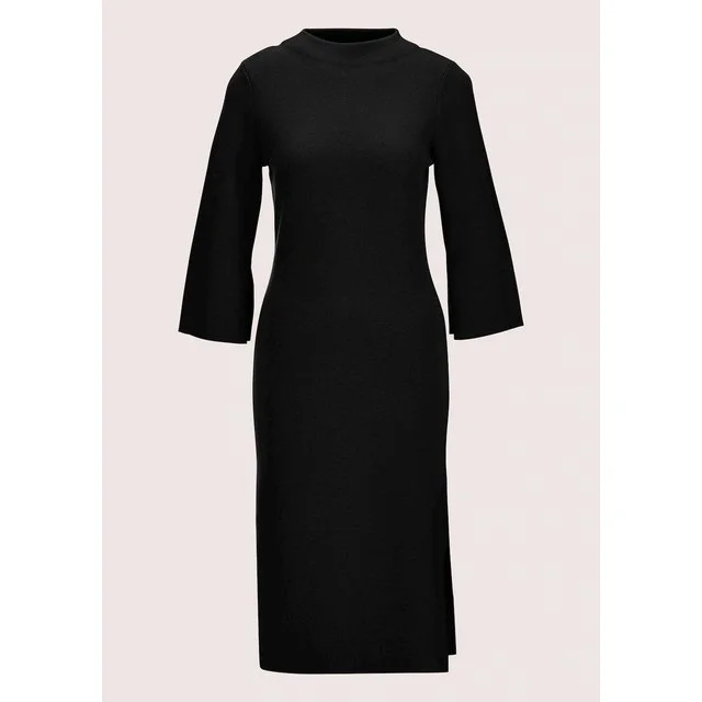 Madeleine Kaschmir-Strickkleid, schwarz