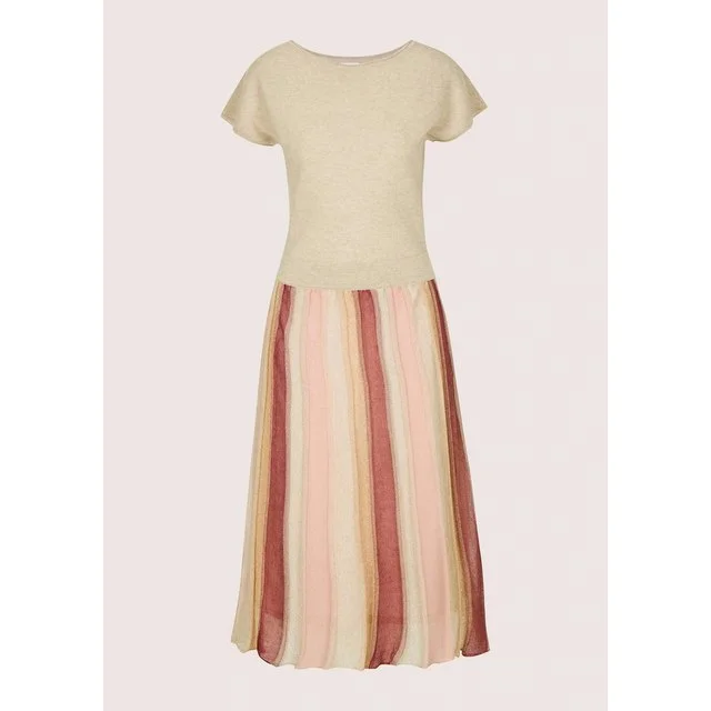 Madeleine Strickkleid, berber / multicolor