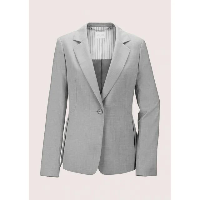 Madeleine Woll-Blazer, steingrau / melange