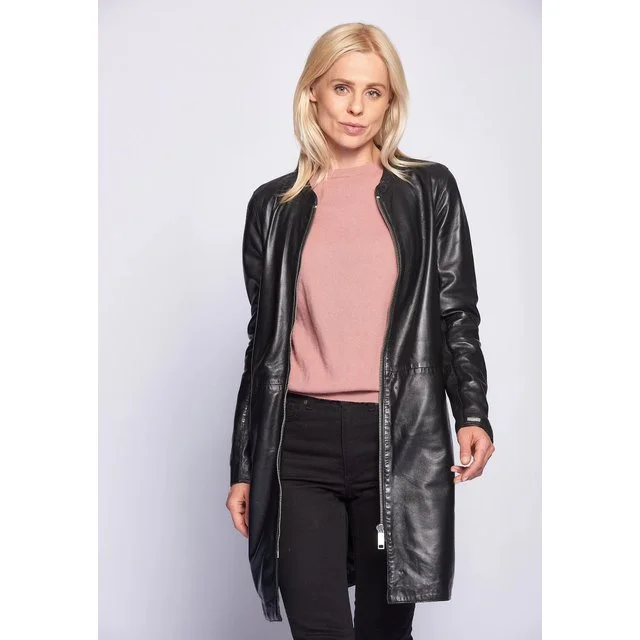 Maze Ledermantel, black