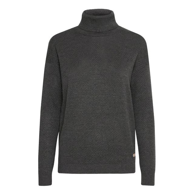 OXMO Rollkragenpullover, Dark Grey Melange