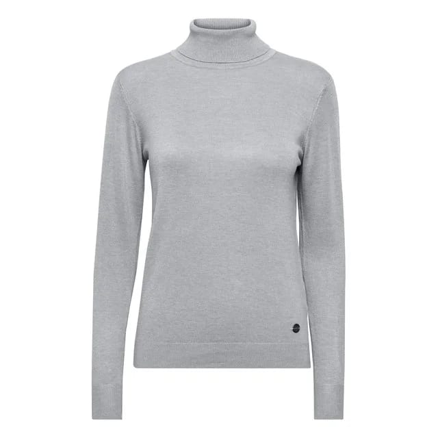Oxmo Rollkragenpullover, Mid Grey Melange