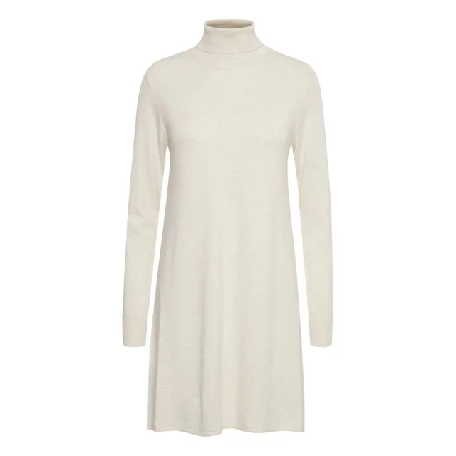 Oxmo Strickkleid, Oyster Grey Melange