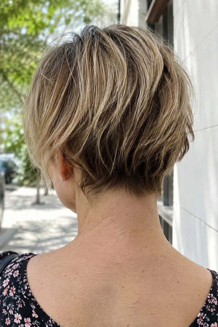 Pixie Bob kurzer Nacken Rückansicht