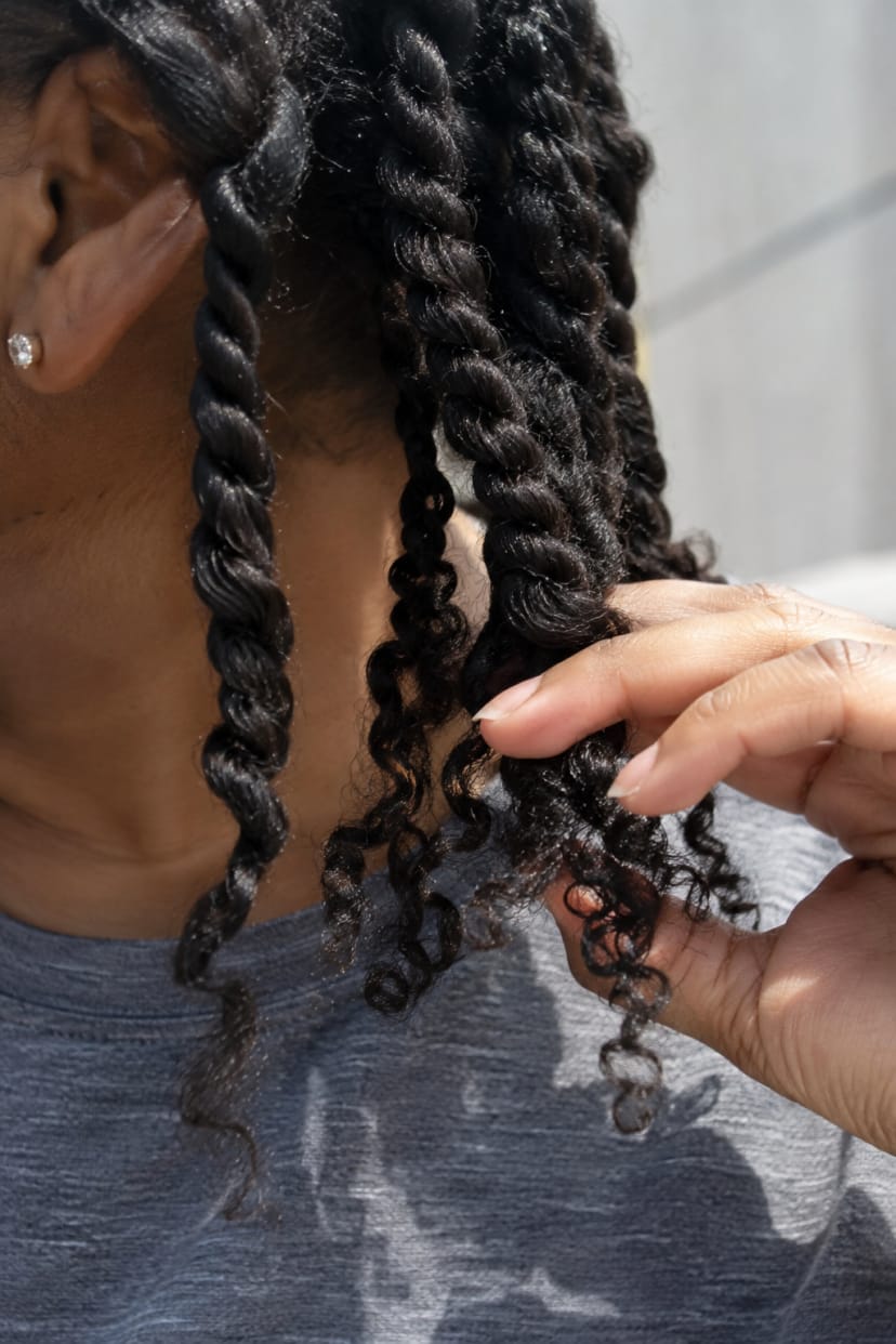 Rope Twists Nahaufnahme mit losen Spitzen