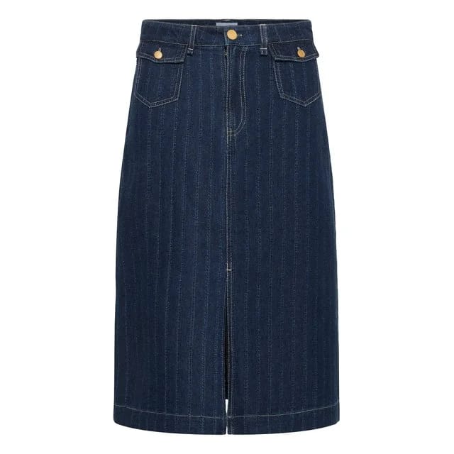 Saint Tropez Midirock, Medium Blue Denim