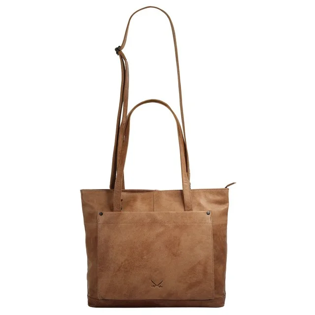 Sansibar Ledershopper, cognac