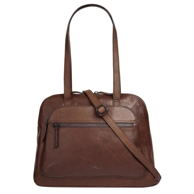Sansibar Shopper aus Leder, cognac