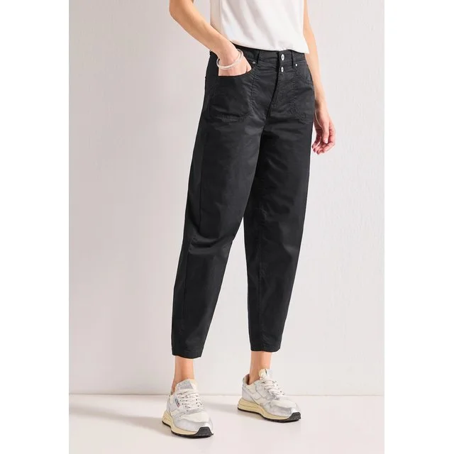 Street One High-Waist-Hose, Black