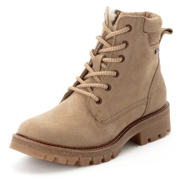 Tamaris Stiefelette mit Blockabsatz, beige