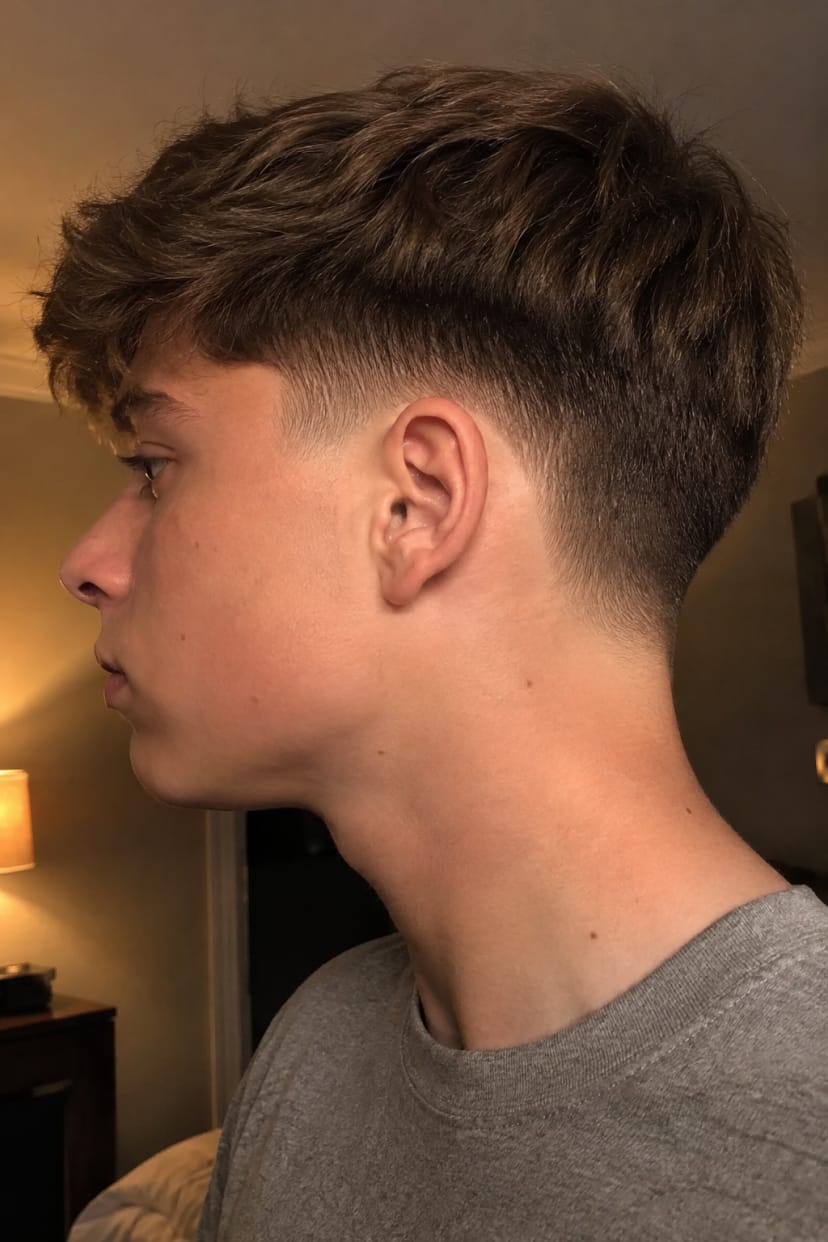 Taper fade seitliche Nahaufnahme