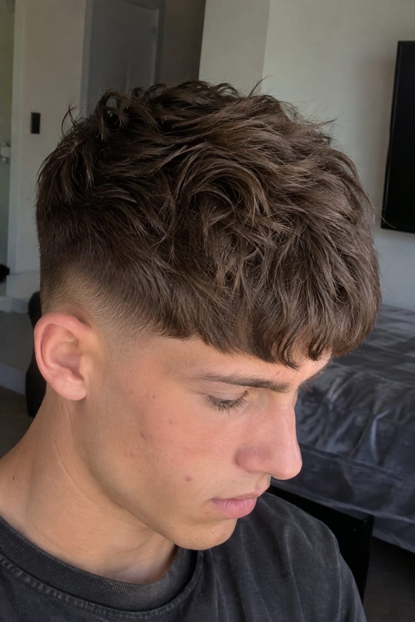 Nahaufnahme texturierter Crop mit Fade