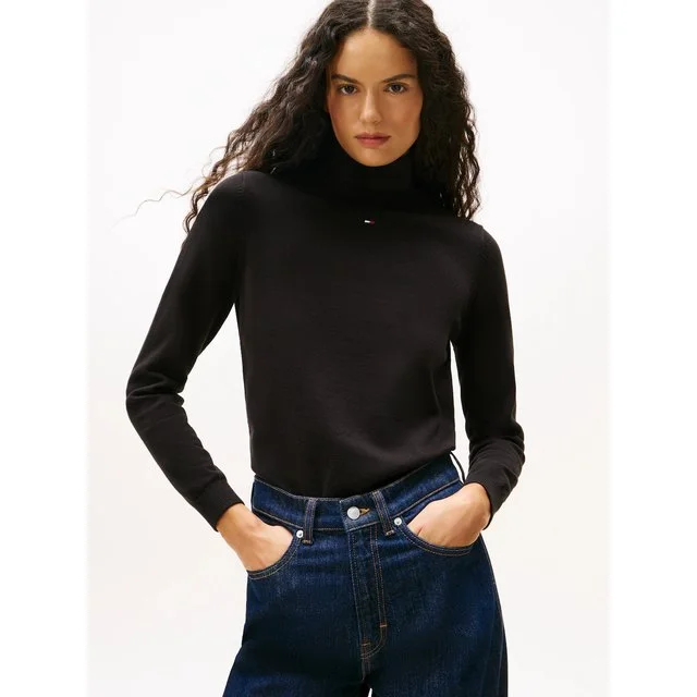 Tommy Jeans Rollkragenpullover, Black