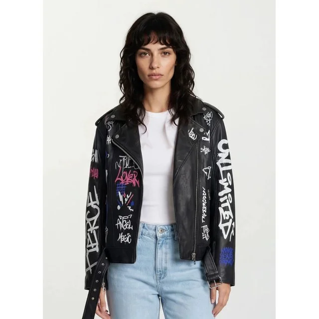 Trueprodigy Lederjacke Anya, Schwarz