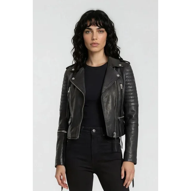 Trueprodigy Lederjacke Jade, Schwarz