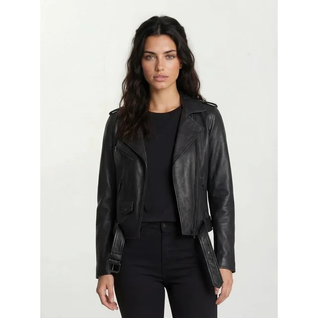 Trueprodigy Lederjacke Laura, Schwarz