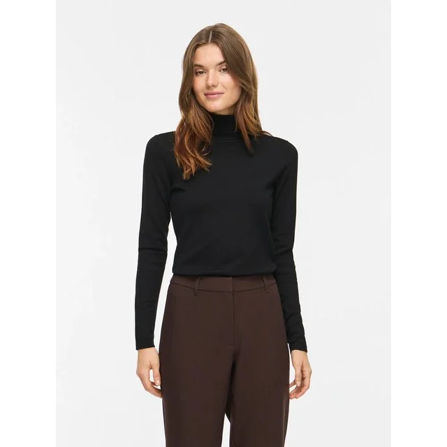 Vila Rollkragenpullover, Black Beauty