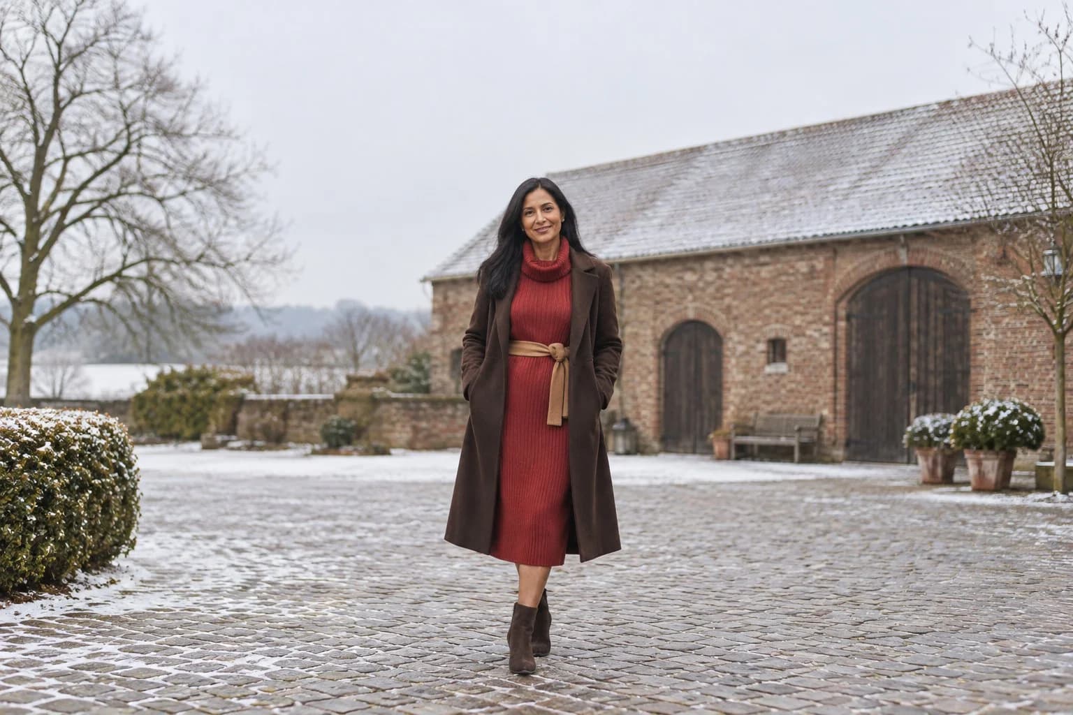 Frau ab 50 im Herbst-Outfit – Hochzeitsgast-Kleid ab 50: welche Länge, welche Ärmel