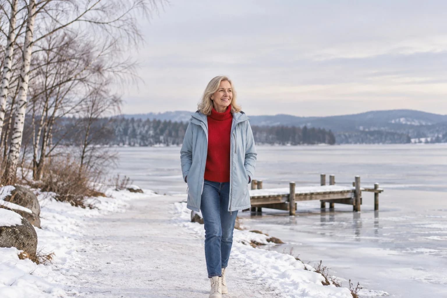 Frau ab 50 im Herbst-Outfit – Rollkragenpullover in Farbe ab 50: 15 Outfit-Ideen